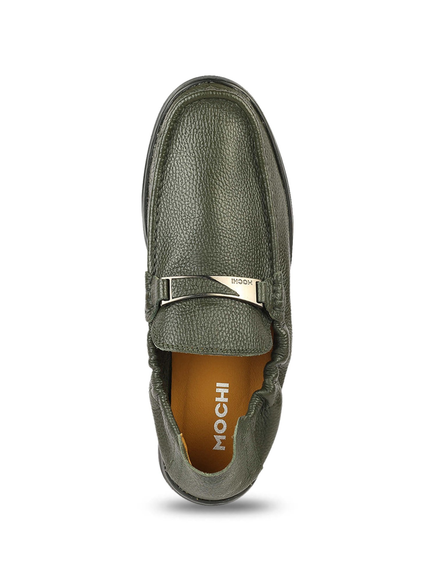 Mochi Men's Green Casual Loafers