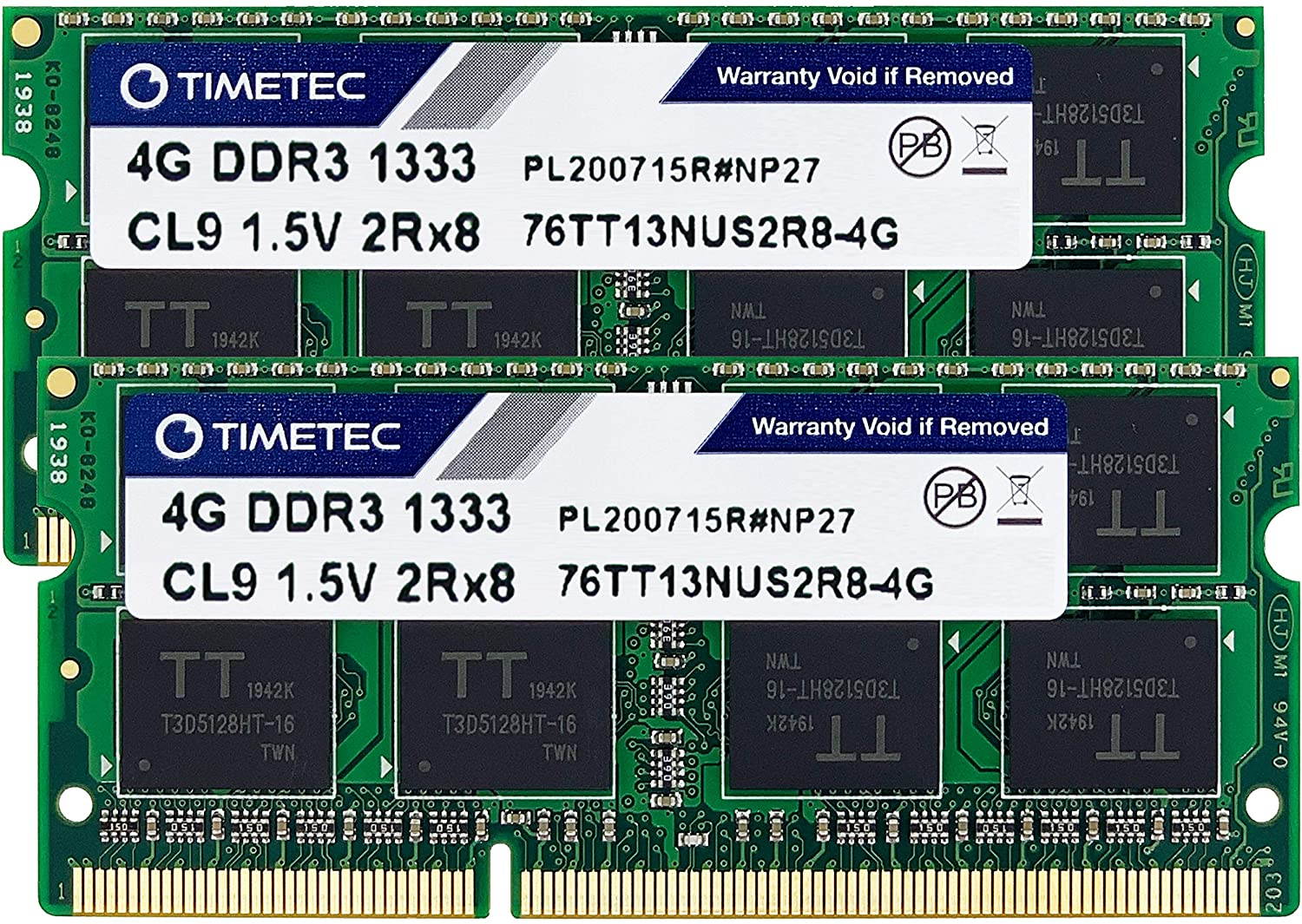 Timetec Hynix IC 16GB Kit(2x8GB) DDR3 1333MHz PC3-10600 Non ECC Unbuffered 1.5V CL9 2Rx8 Dual Rank 204 Pin SODIMM Laptop Notebook Computer Memory Ram Module Upgrade(16GB Kit(2x8GB))