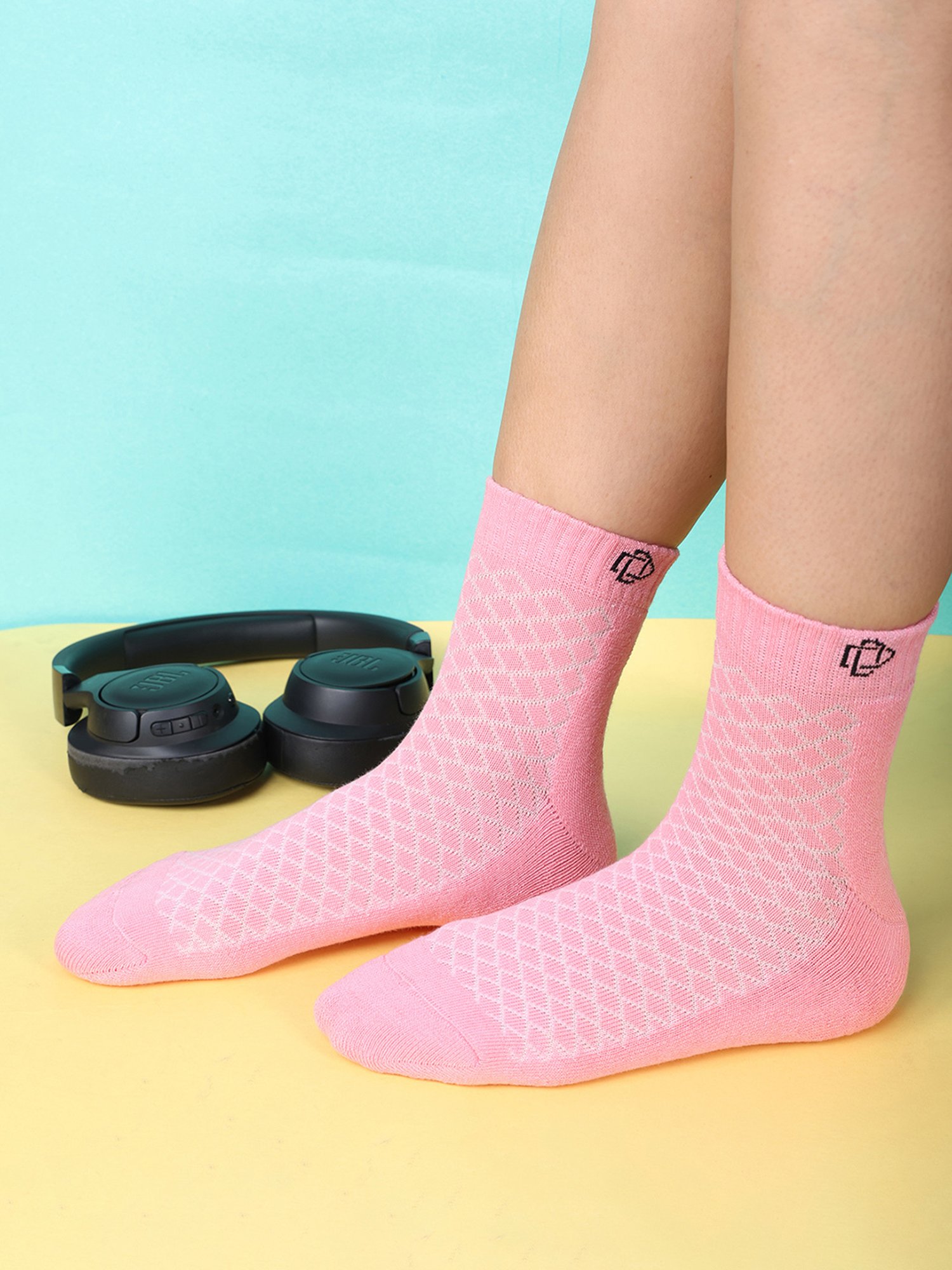 Dollar Multicolor Cotton Printed Socks (Pack Of 5)