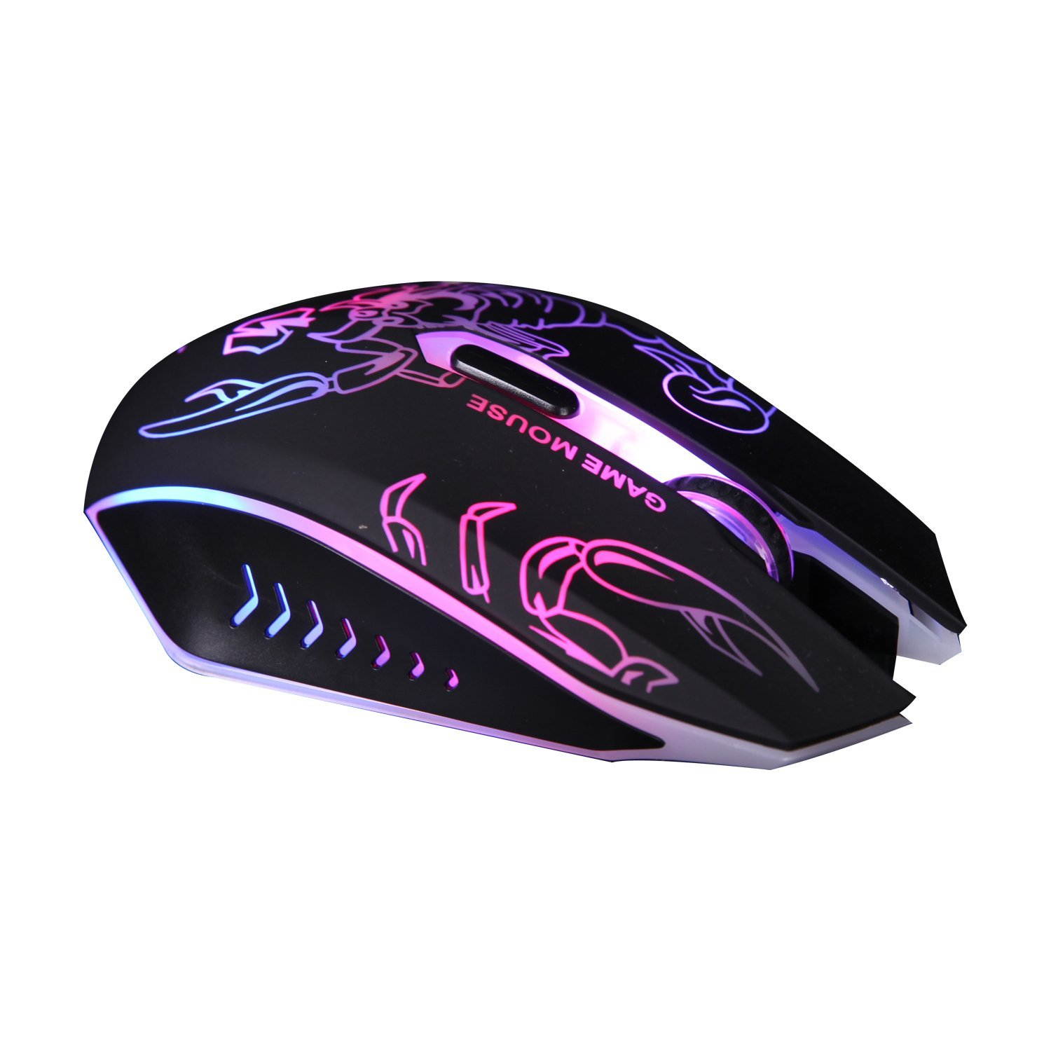 LETTON S1 USB PC Gaming Mouse Mice with LED Lights Braided Cable(Black)