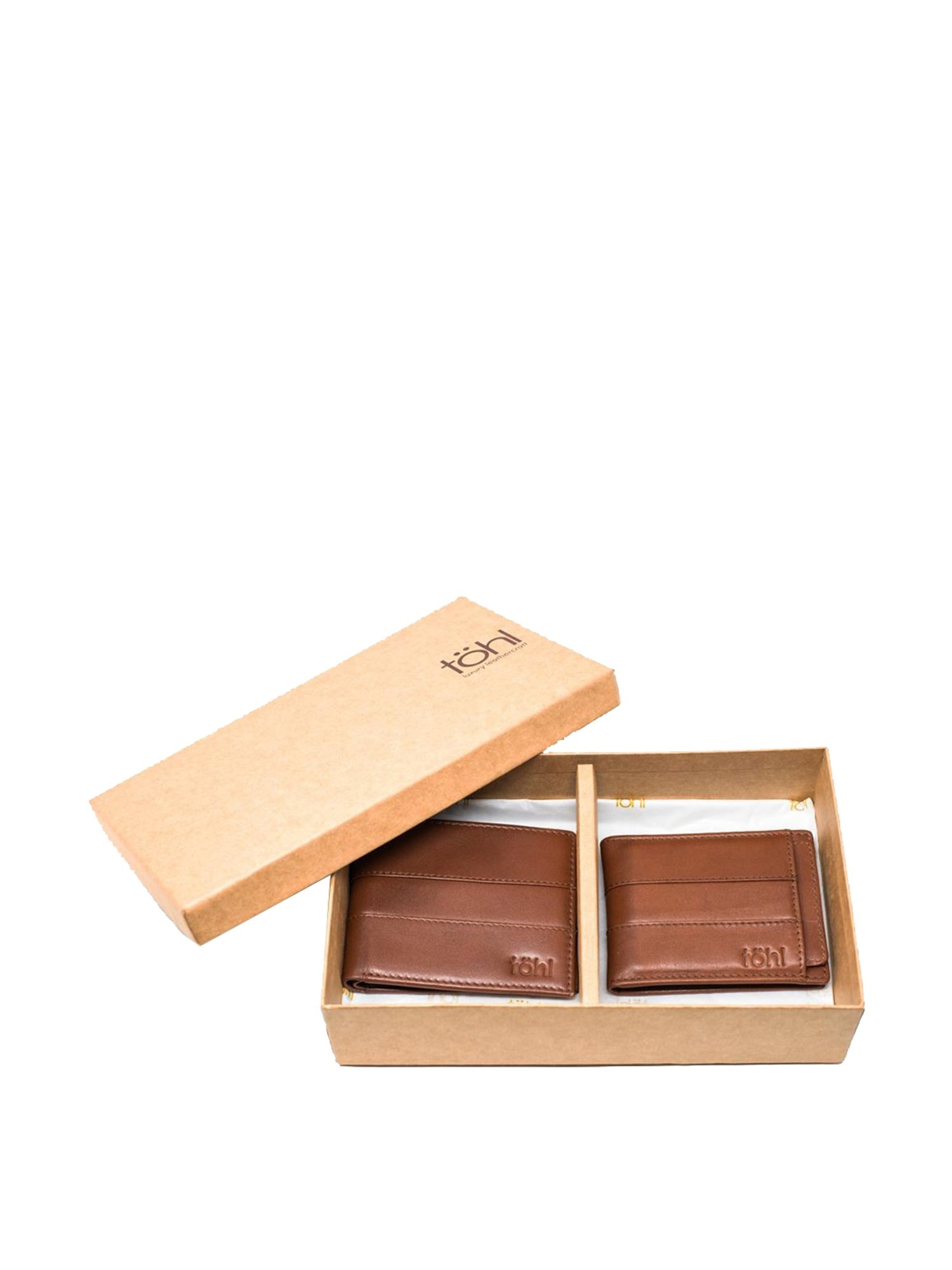 Tohl Viga Tan Casual Leather Bi-Fold Wallet With Card Holder for Men