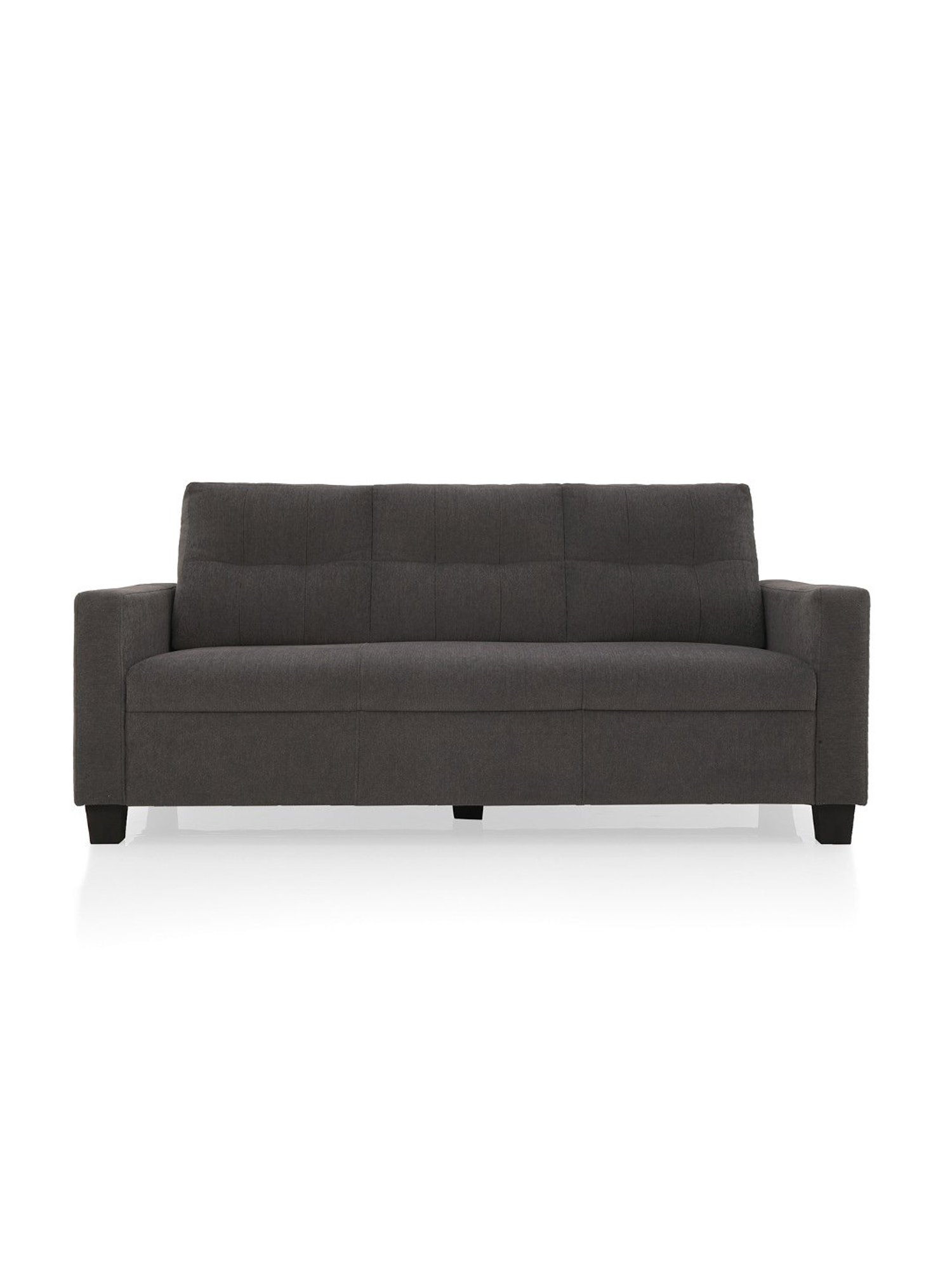 Duroflex Ease Grey Neem Wood 3 Seater Sofa