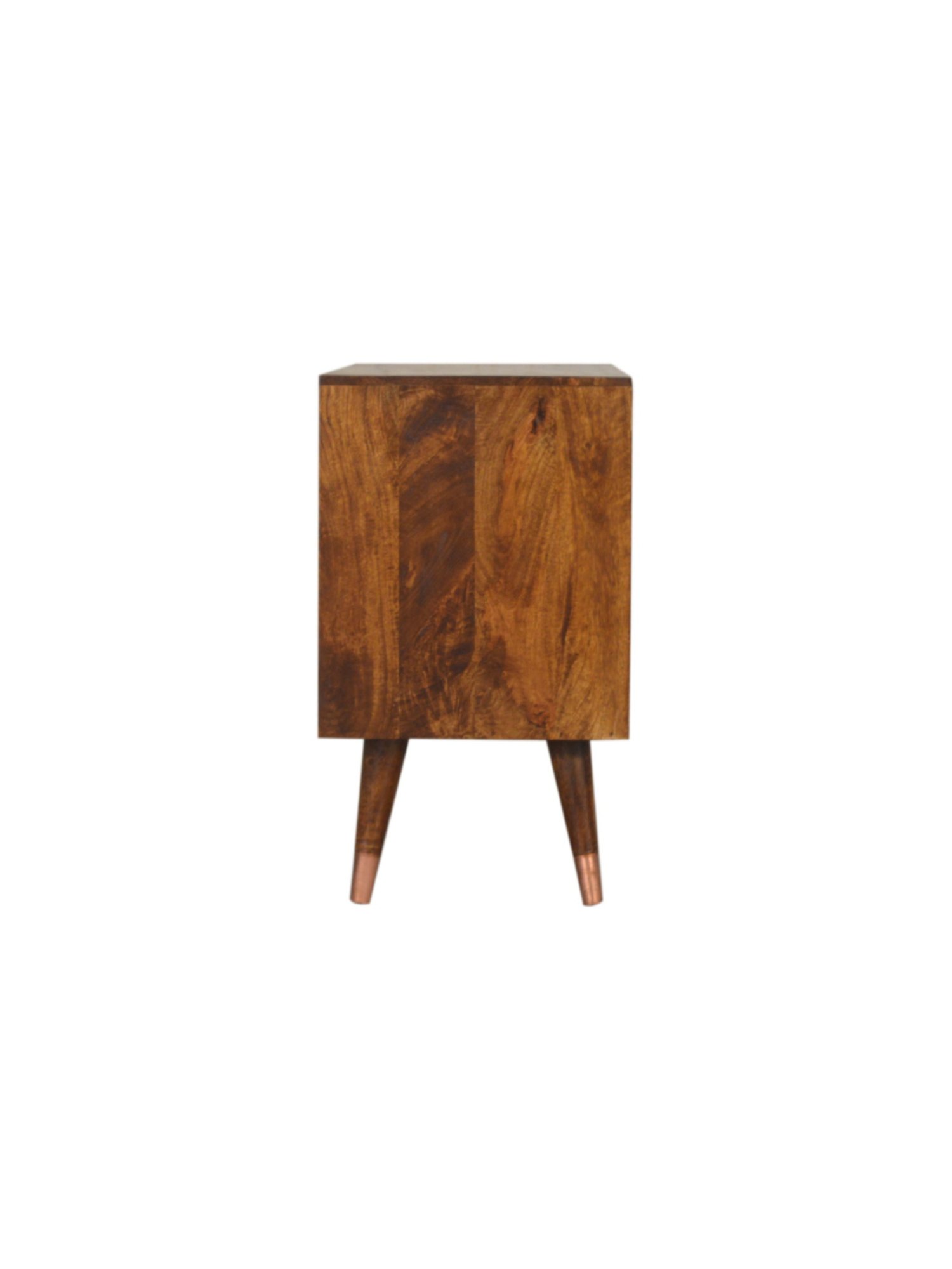 Fabindia Brown Sheesham Wood Textured Cabinet