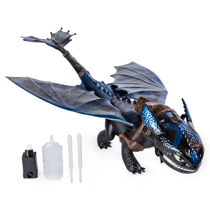 DreamWorks Dragons Giant Fire Breathing Toothless 20" Dragon with Fire Breathing Effects and Bioluminescent Color