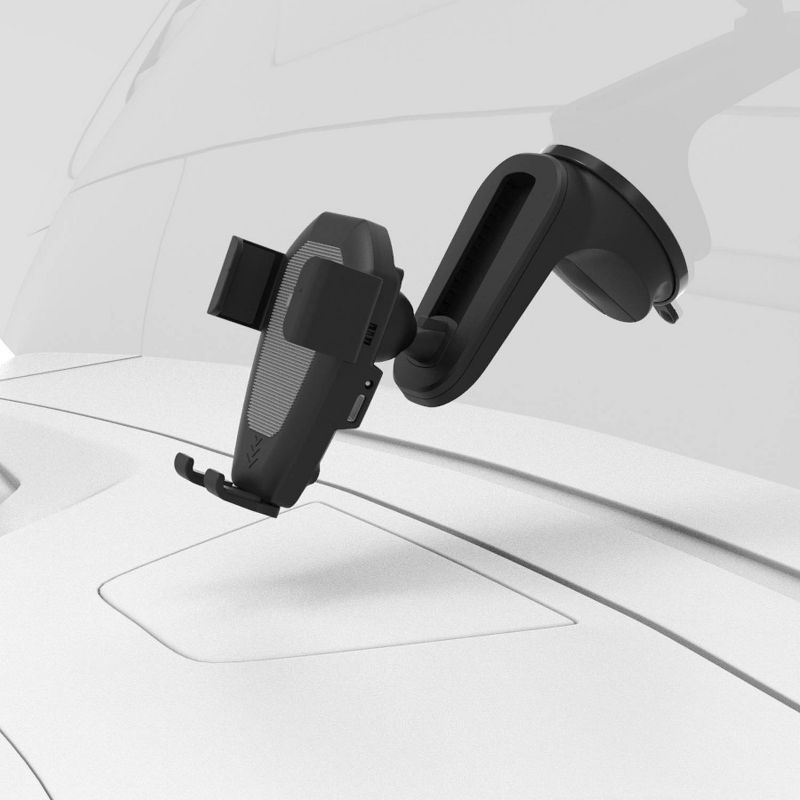 Bracketron Power Up Wireless Charging Gravity Dash/Window & Vent Mount - Black