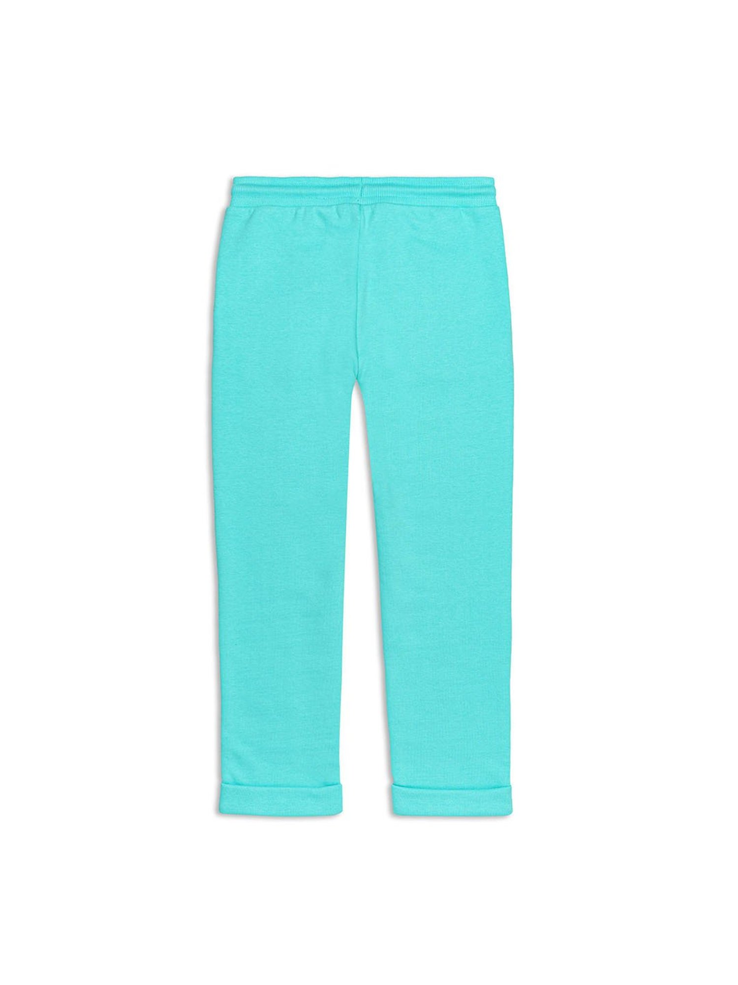 H by Hamleys Girls Blue Solid Trackpants