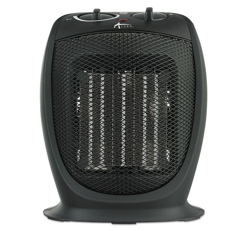 Alera Ceramic Heater, 7 1/8"w x 5 7/8"d x 8 3/4"h, Black HECH09