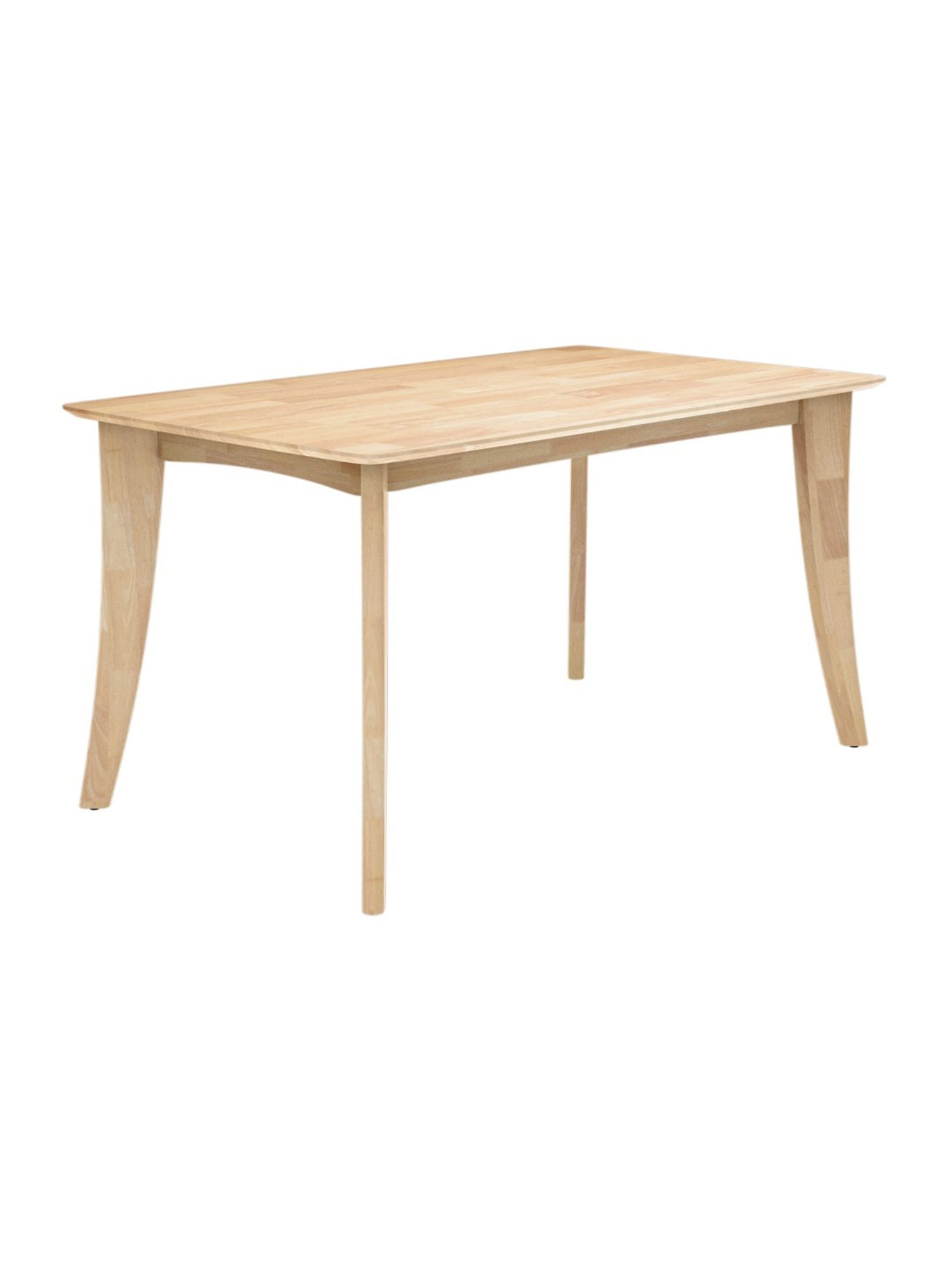 Godrej Interio Sandcastle Beige Rubber Wood 6 Seater Rectangular Dining Table