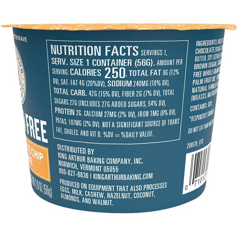 King Arthur Flour Gluten Free Chocolate Chip Cookie Single Serve Mix - 2oz