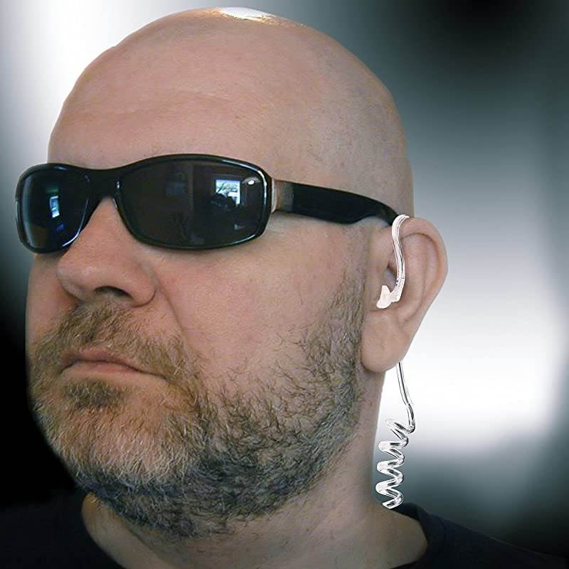 2Pin Covert Acoustic Tube Walkie Talkie Earpiece Two Way Radio Earpiece with a PTT Mic Compatible with Walkie Talkie Headset Brands Kenwood Puxing Wouxun Baofeng Pack of 10