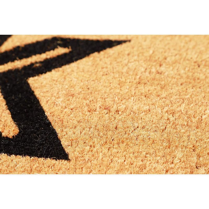 Juvale Monogrammed Letter K Coir Door Mat Welcome Doormat Indoor Outdoor Nonslip Front Rugs 17"x30"