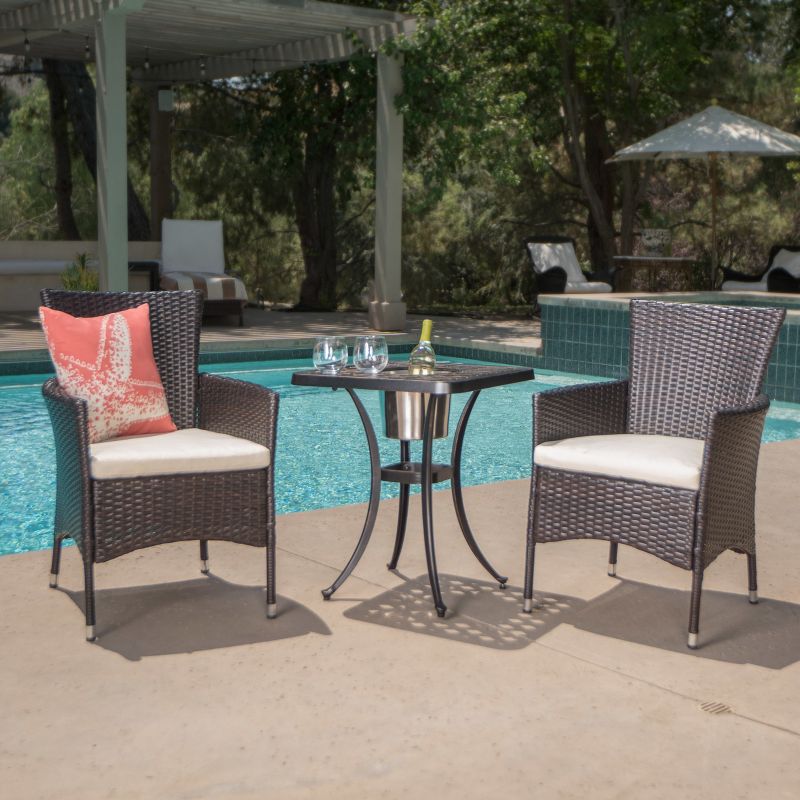 3pc Ludwig Folding Bistro Set - Royal Garden