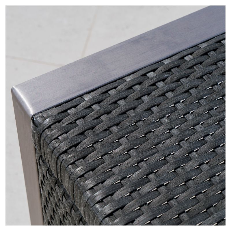 Aluminum Square Patio Side Table - Brown - Crestlive Products