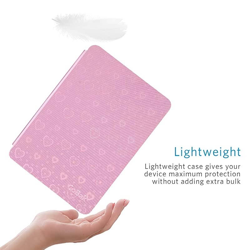 Case for All New Kindle 10th Generation 2019 Released Will Not Fit Kindle Paperwhite or Kindle Oasis Premium PU Leather Smart Cover with Auto Sleep and WakePink Sparking Heart