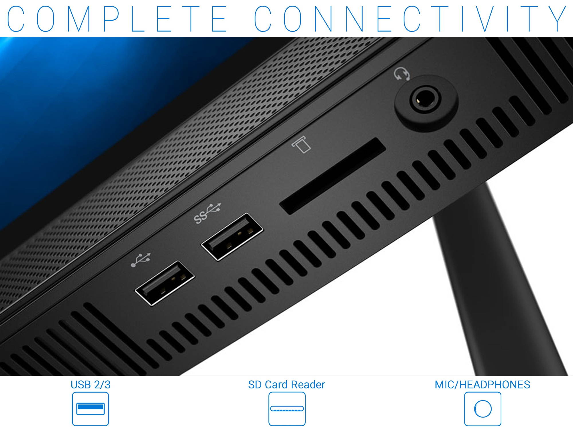 Lenovo V130 All-in-One, 19.5" HD Display, Intel Celeron J4025 Upto 2.9GHz, 4GB RAM, 256GB SSD, DVDRW, HDMI, Card Reader, Wi-Fi, Bluetooth, Windows 10 Pro