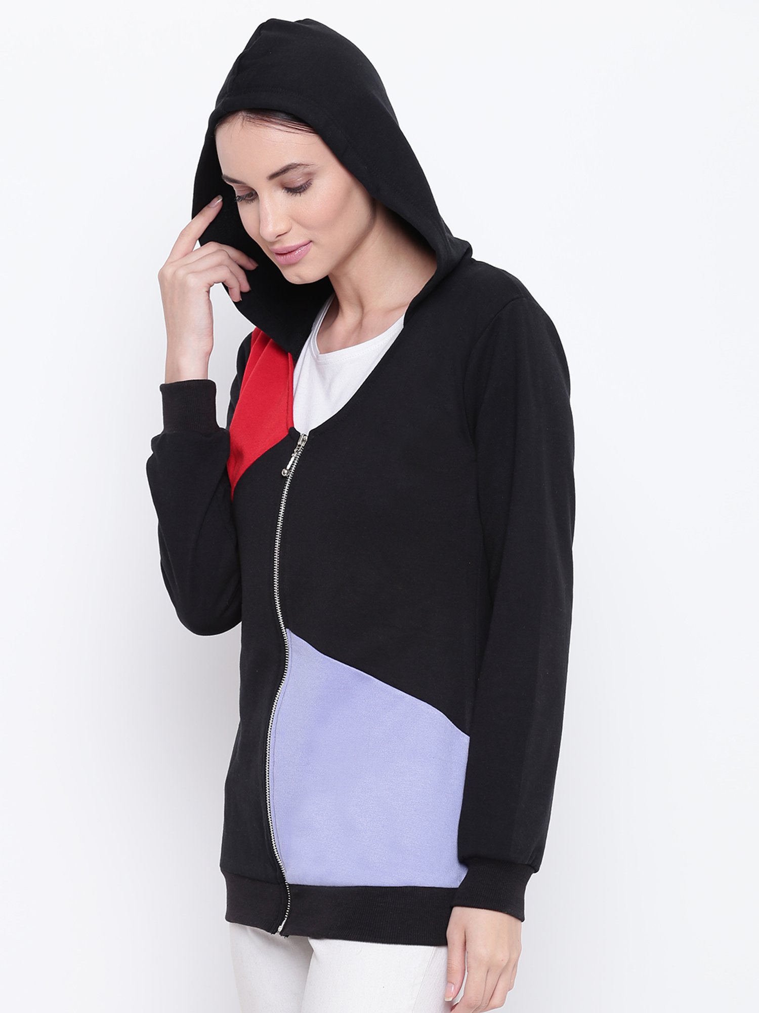 Belle Fille Black Full Sleeves Sweatshirt
