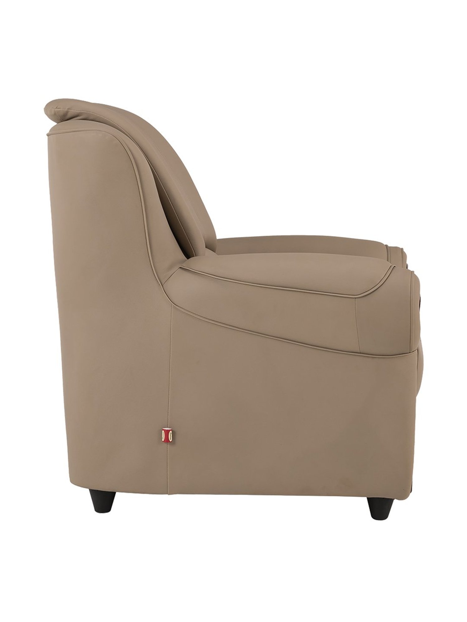 Durian Blos Brown Premium Leatherette 1 Seater Sofa