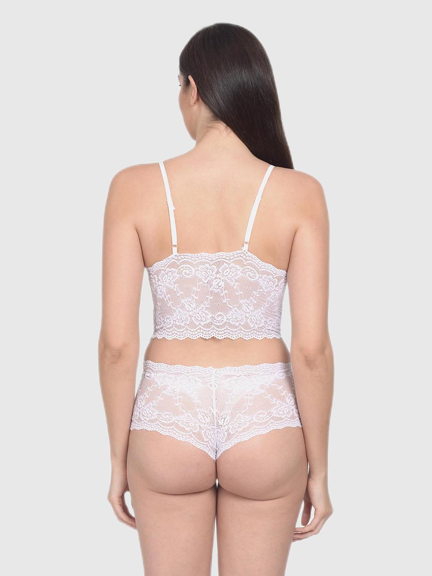 mod & shy Pink Lace Print Sleepwear Robes