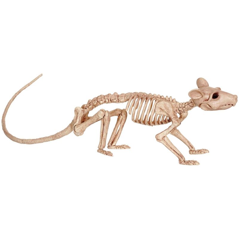 The Costume Center 8.5" Beige Scary and Realistic Rat Skeleton Halloween Prop