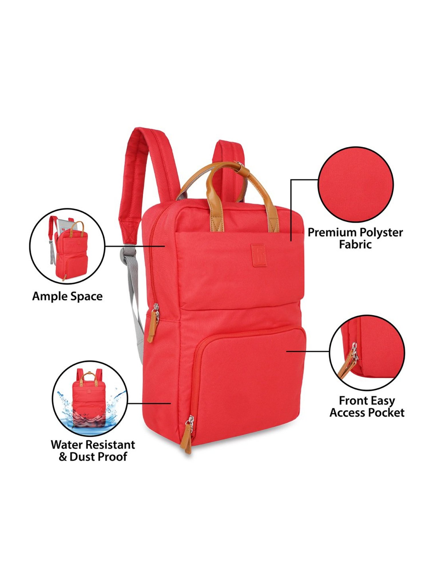 Frequent Traveller Weekender Red Small Laptop Backpack