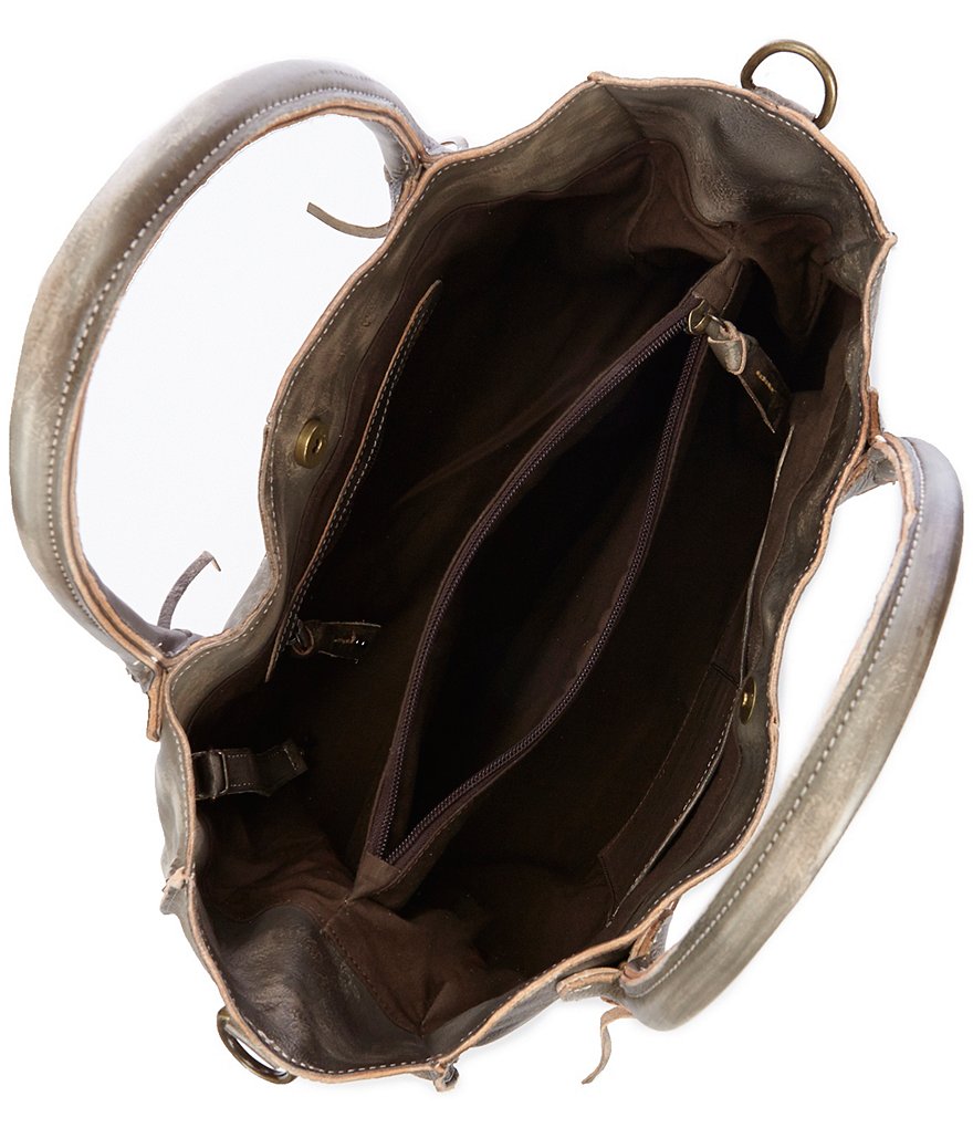 Bed Stu Rockaway Stitch-Detail Distressed Satchel Bag