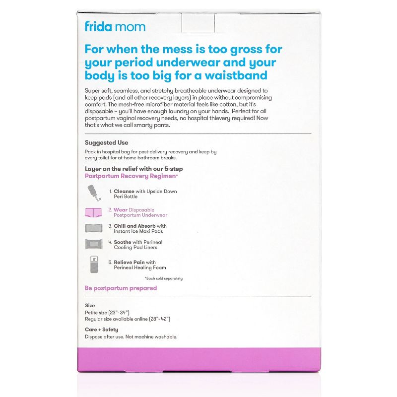 Frida Mom Disposable Postpartum Underwear Boy Shorts Briefs - Regular 8ct