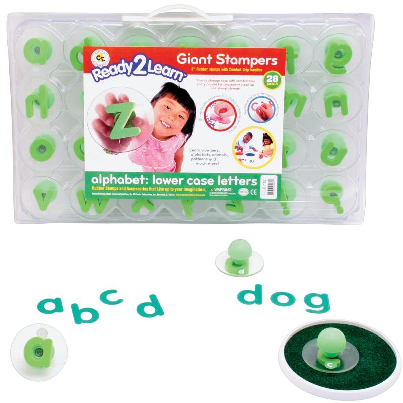 Center Enterprises Plastic Jumbo-Grip Stamp Set, Lowercase Alphabet
