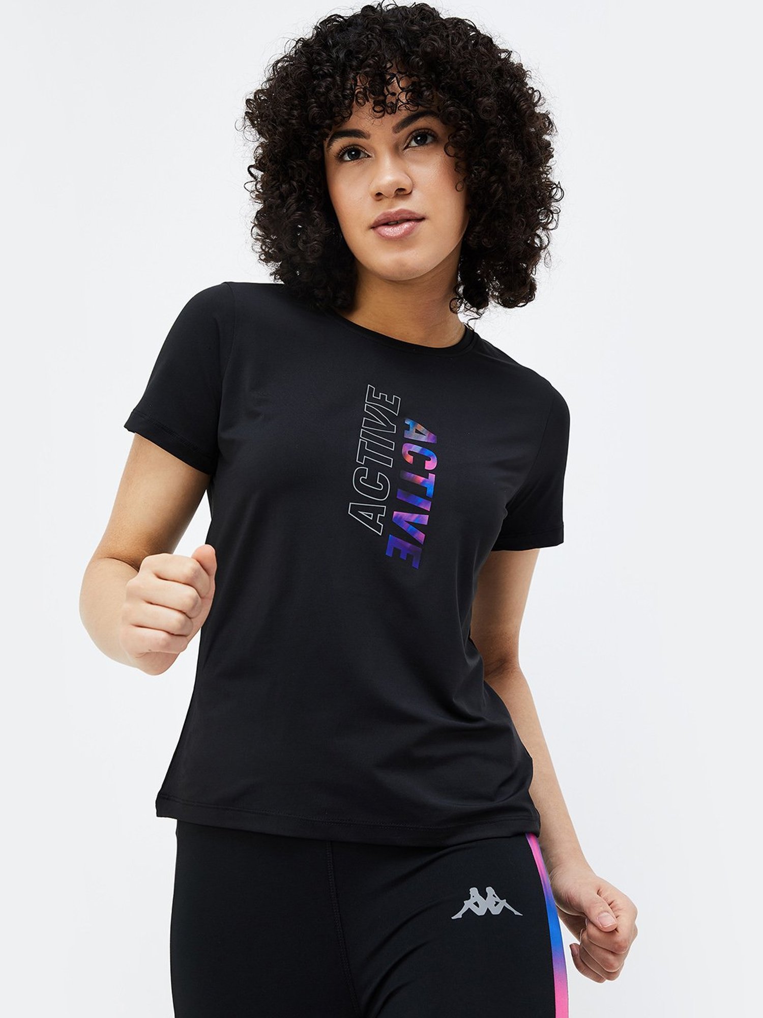 KAPPA Black Graphic Print T-Shirt