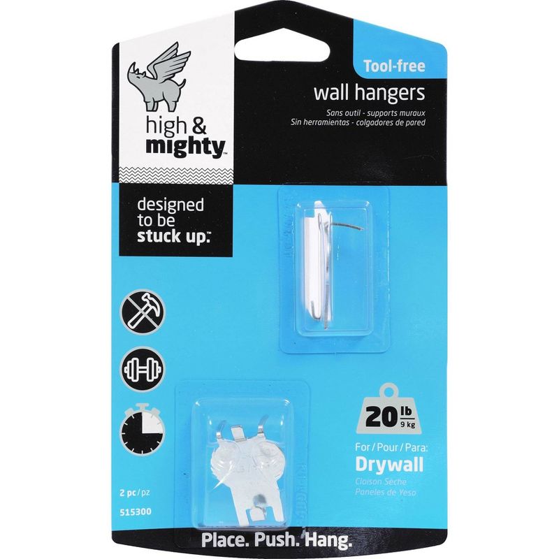 20lb Wall Hangers Silver - High & Mighty