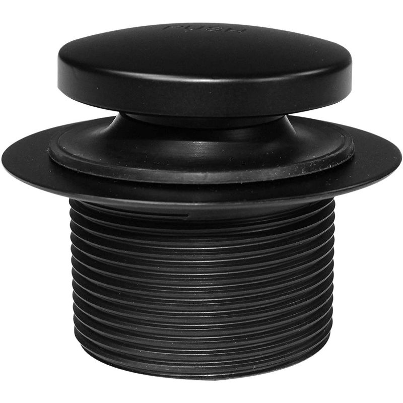 Westbrass 1.5 Inch Diameter Round Universal Tiptoe Drain Bathtub Trim Set with 2-Hole Faceplate, Matte Black (4 Pack)