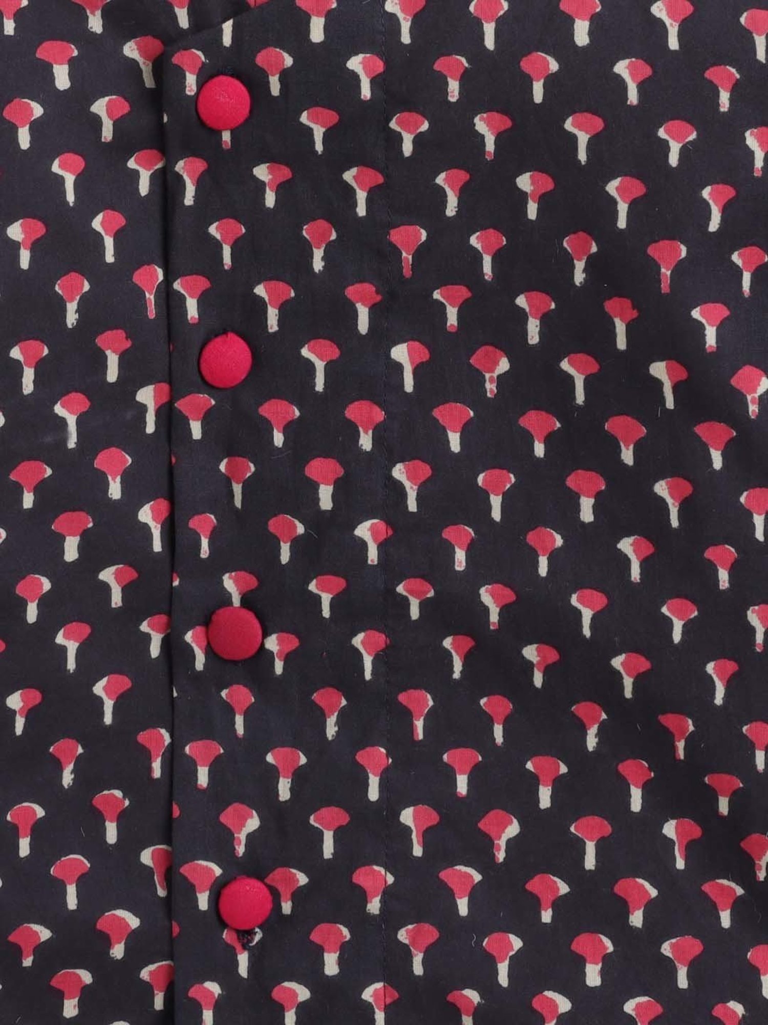 The Magic Wand Kids Black & White Cotton Printed Full Sleeves Kurta Set