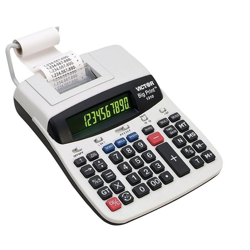 Victor 1310 Big Print Commercial Thermal Printing Calculator Black Print 6 Lines/Sec 