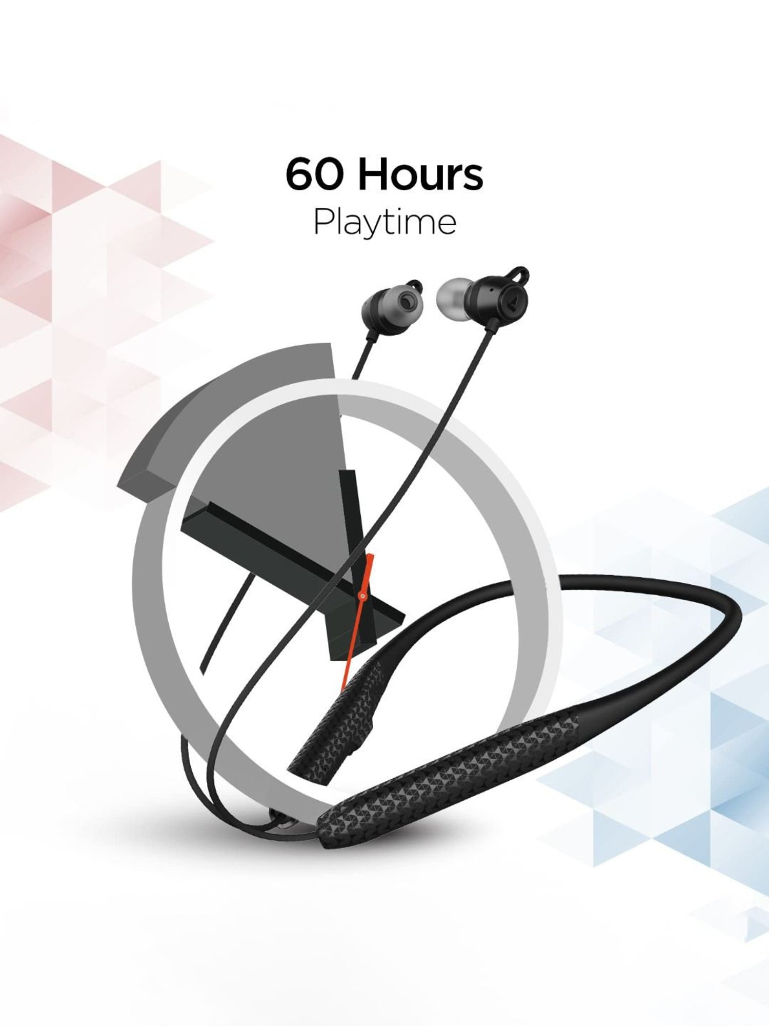 Boat Newly Launched Rockerz 255 Max in Ear Neckband with 60H Playtime (Stunning Black)