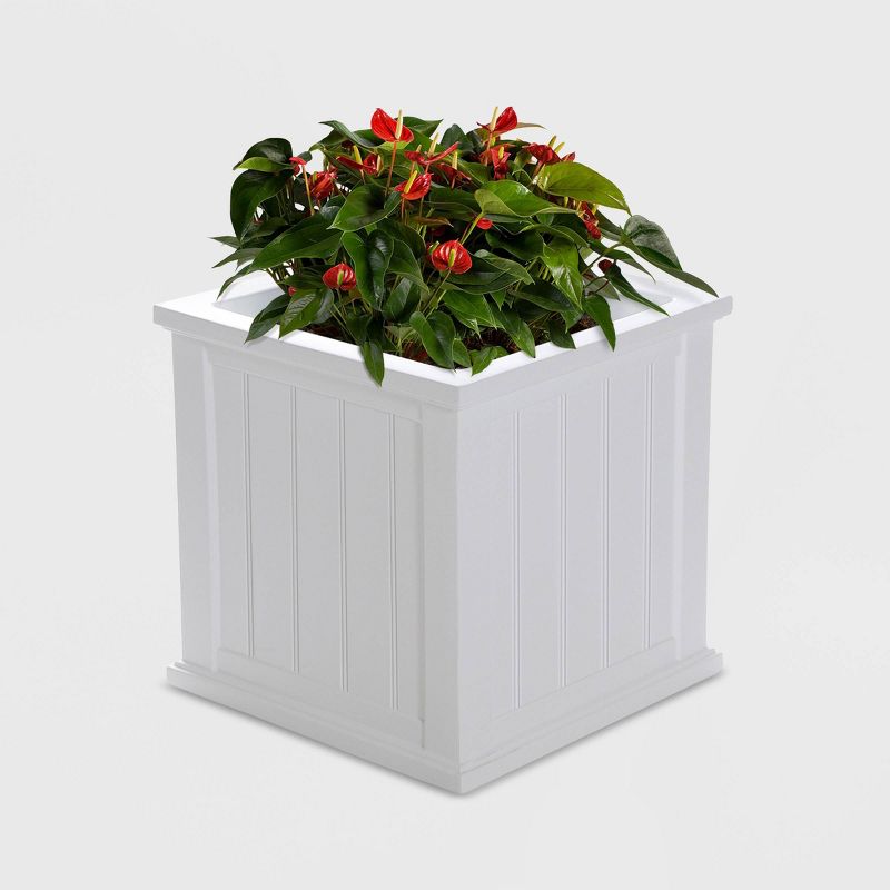 20" x 20" Cape Cod Patio Square Planter White - Mayne