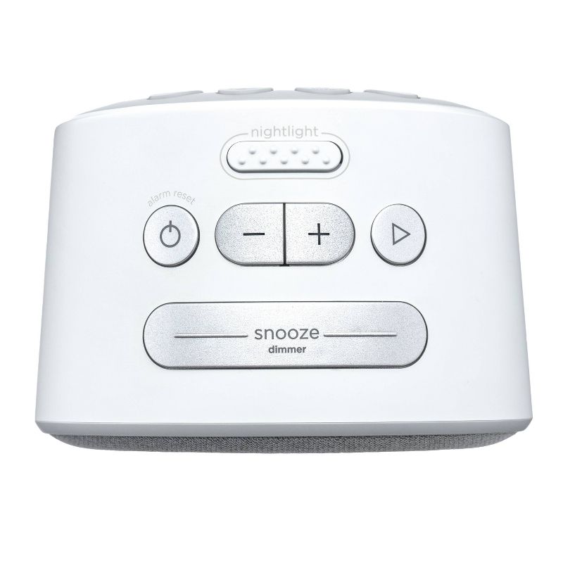 iHome Bluetooth Alarm Clock with Dual USB Charging and Nightlight - White/White