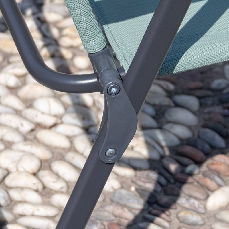 5pc Patio Dining Set with Folding Chairs & Table - Green - Crestlive Products