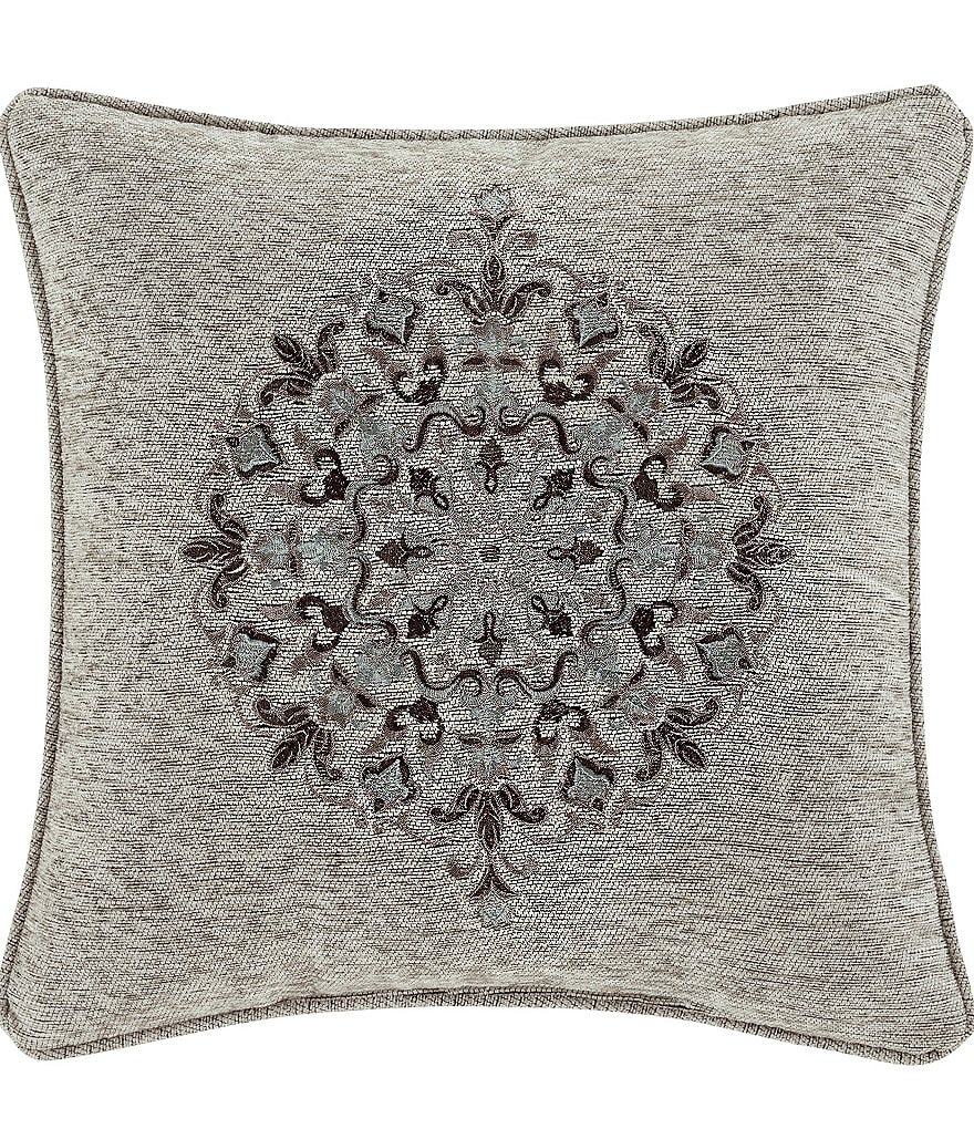 J. Queen New York Tiana Damask Embroidered Square Pillow
