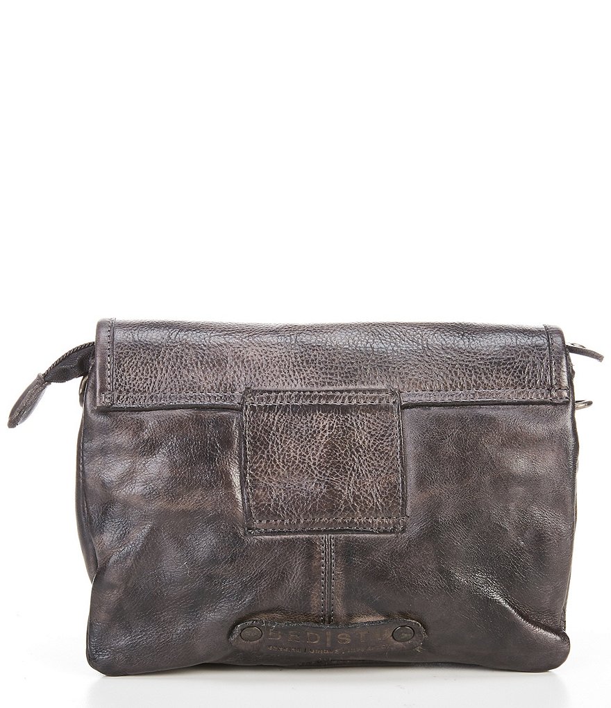 Bed Stu Ziggy Flap Closure Tanned Leather Crossbody Bag