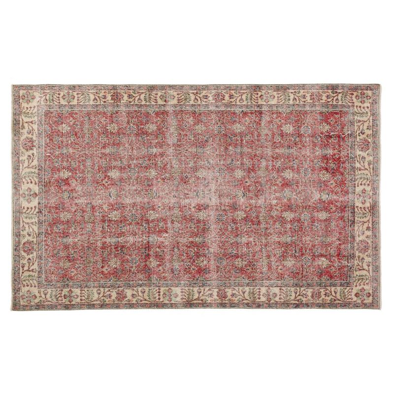 5'9"x9'2" Vintage One-of-a-Kind Konke Rug Red - Revival Rugs