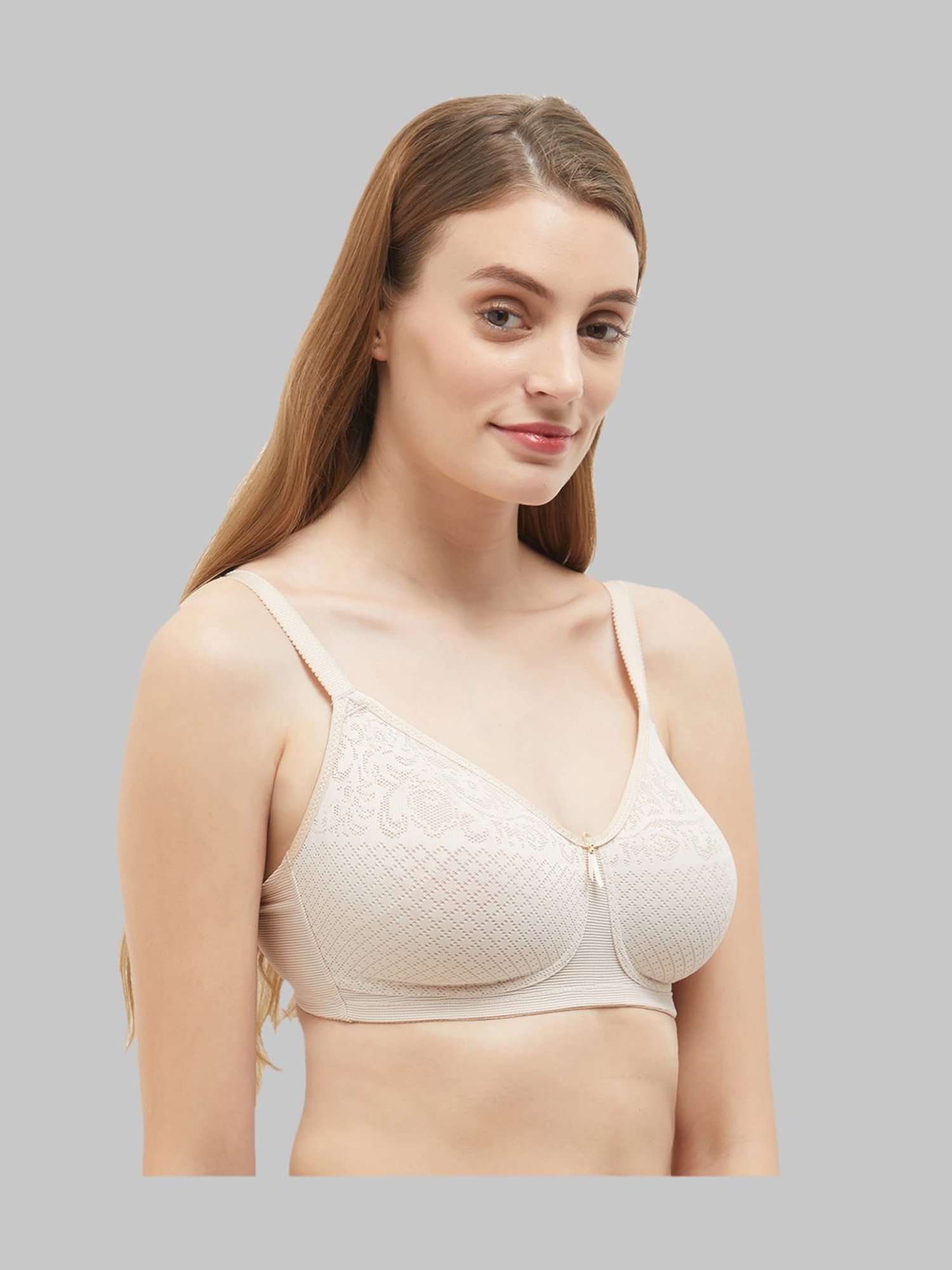 Wacoal Visual Effects Non-Padded Non-Wired Full Coverage Minimiser Everyday Comfort  Bra - Beige