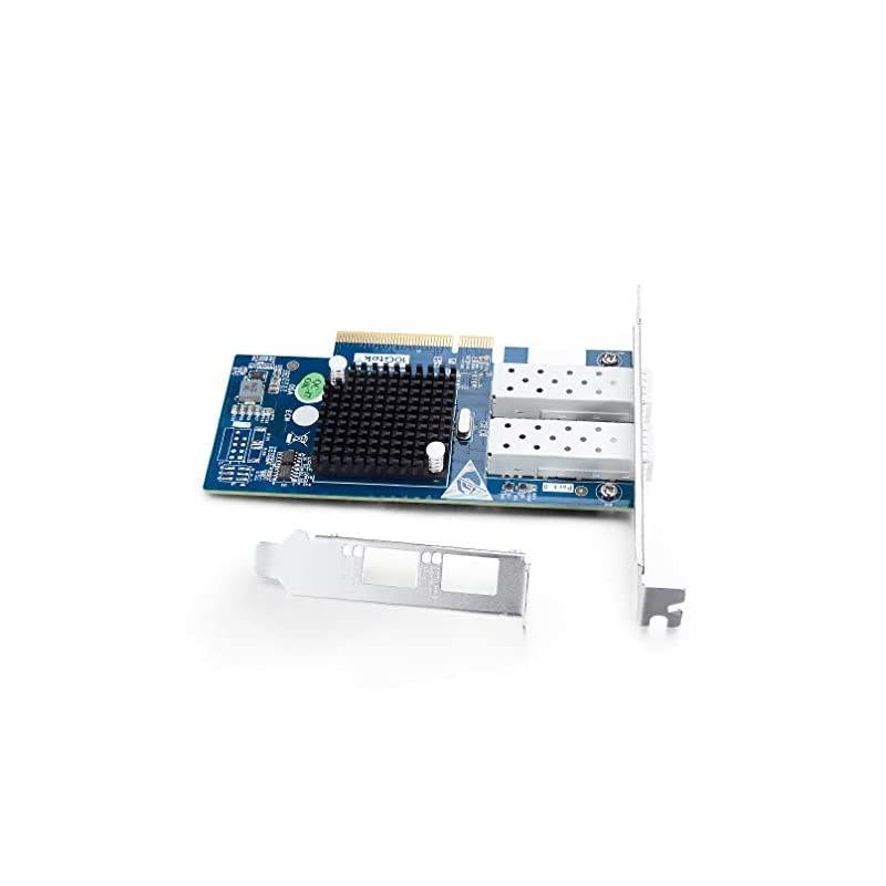 Ethernet Network Adapter Card- 82599 Controller Compare to Intel X520-DA2 Network Interface Card (NIC) PCI Express X8, Dual SFP+ Port Fiber Server Adapter
