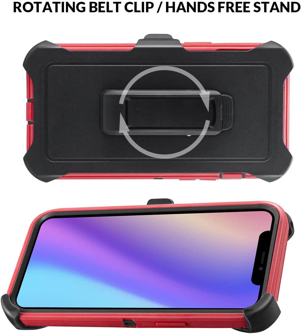 iPhone 12 Pro Max  Full Body Rugged Heavy Duty Shock/Drop/Dust Proof 4-Layer Protection Cover with Belt Clip