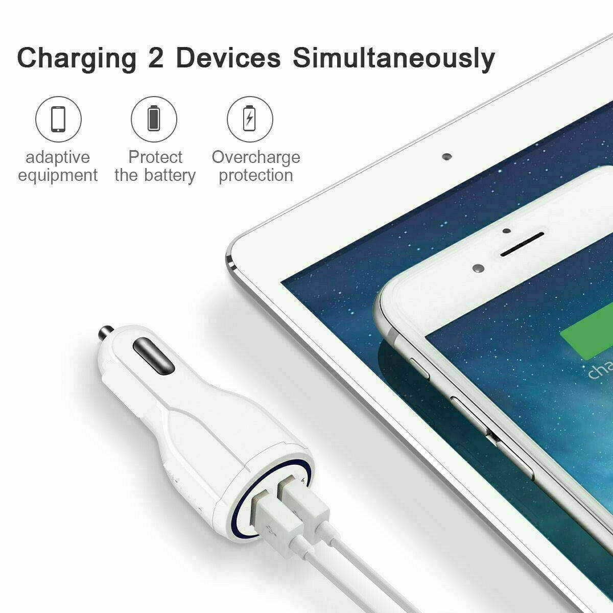 USB Fast Quick CAR Charger Adapter for Android  LG iPhone Pixel iPad
