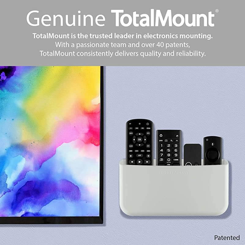 HoleFree Remote Holders Eliminate Need to Drill Holes in Your Wall for 3 or 4 Remotes White Quantity 2