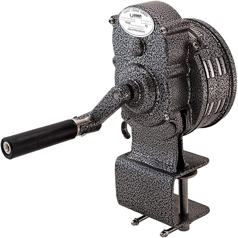 Loud BaseTableClamp Mount Hand Crank Manual Operated Metal AlarmSiren Air Raid VXS1000EM