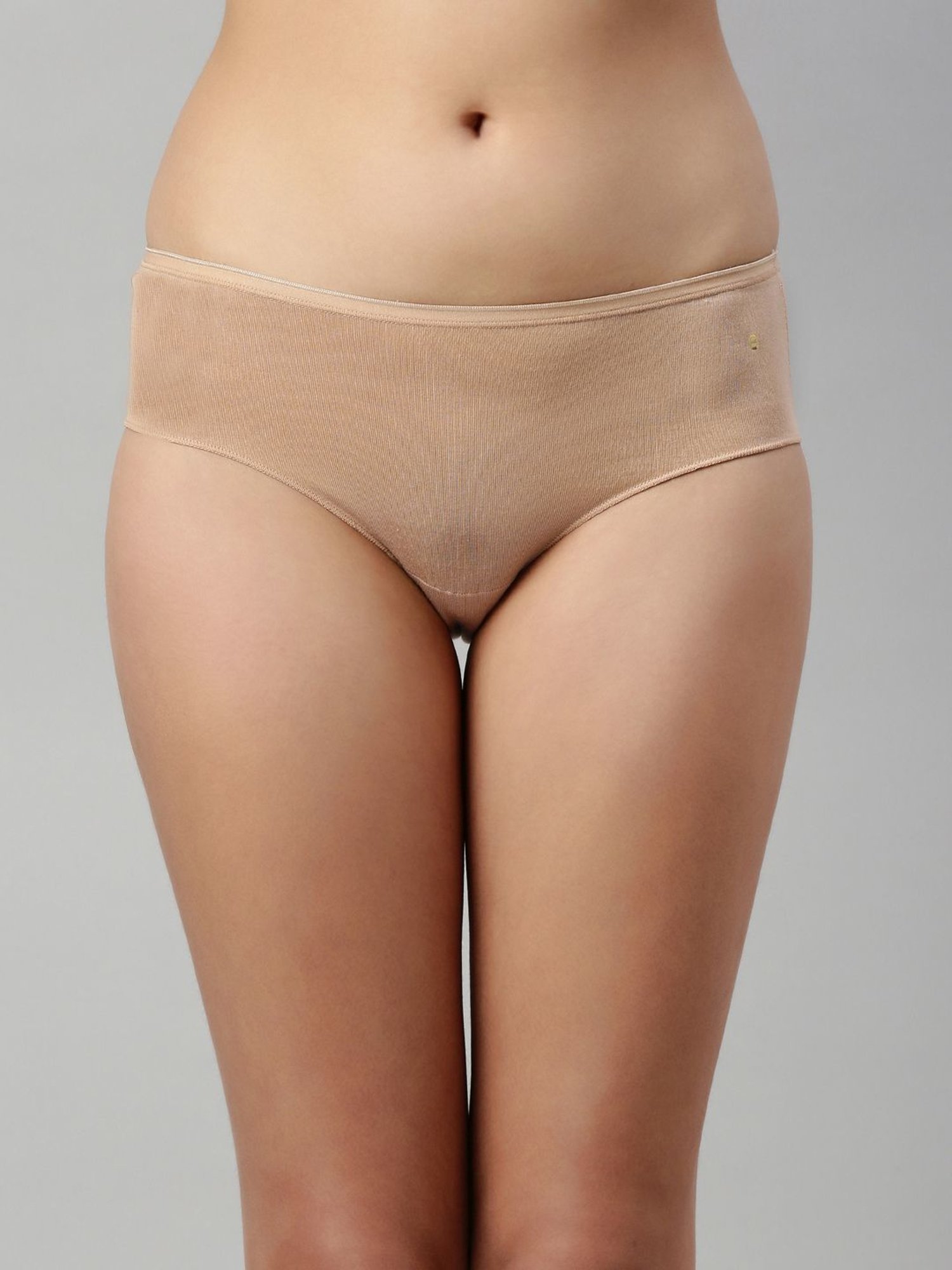 Enamor Black & Beige Bikini Panties - Pack Of 2