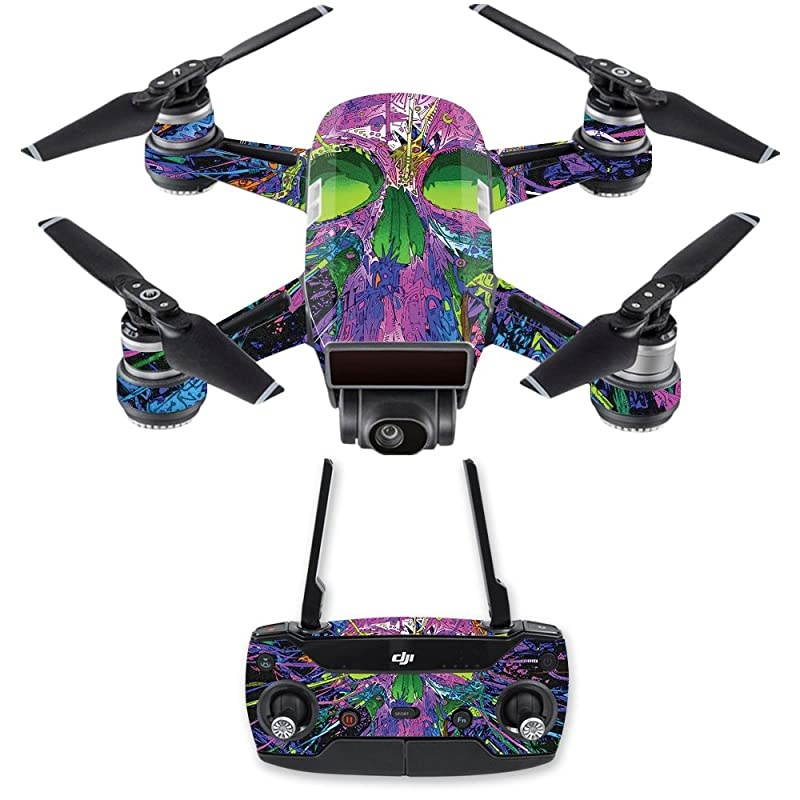 Skin Compatible with DJI Spark Mini Drone Combo - Hard Wired | Protective, Durable, and Unique Vinyl Decal wrap Cover | Easy to Apply, Remove, and Change Styles | Made in The USA