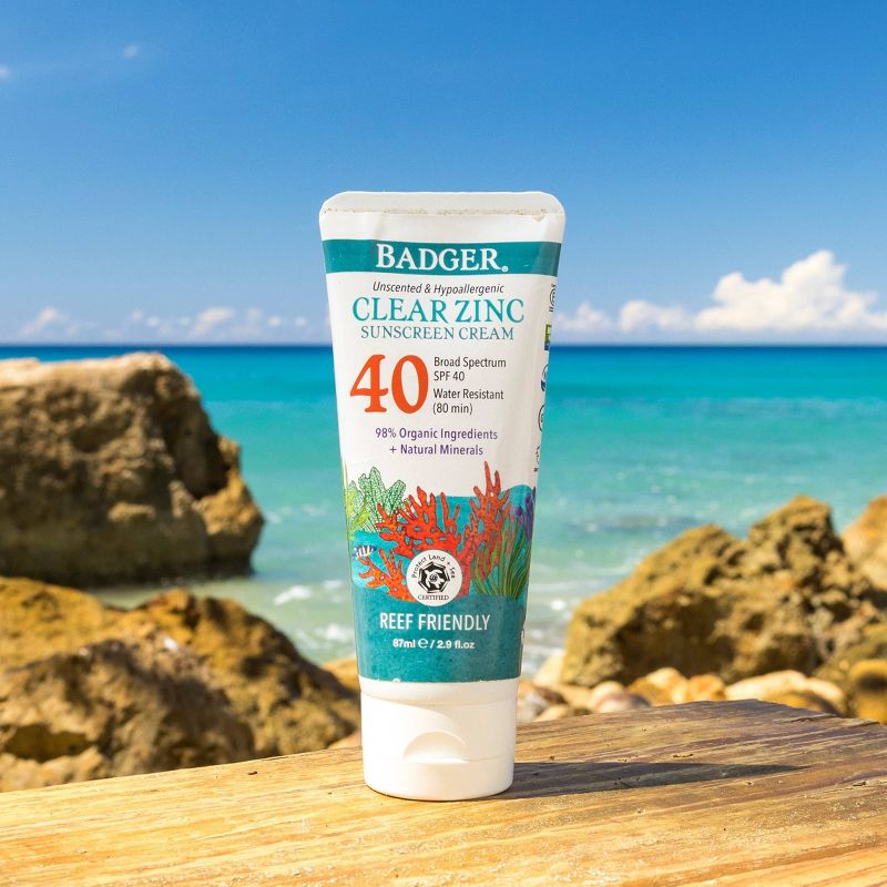 Badger Sport Mineral Sunscreen Cream - SPF 40 - 2.9 fl oz