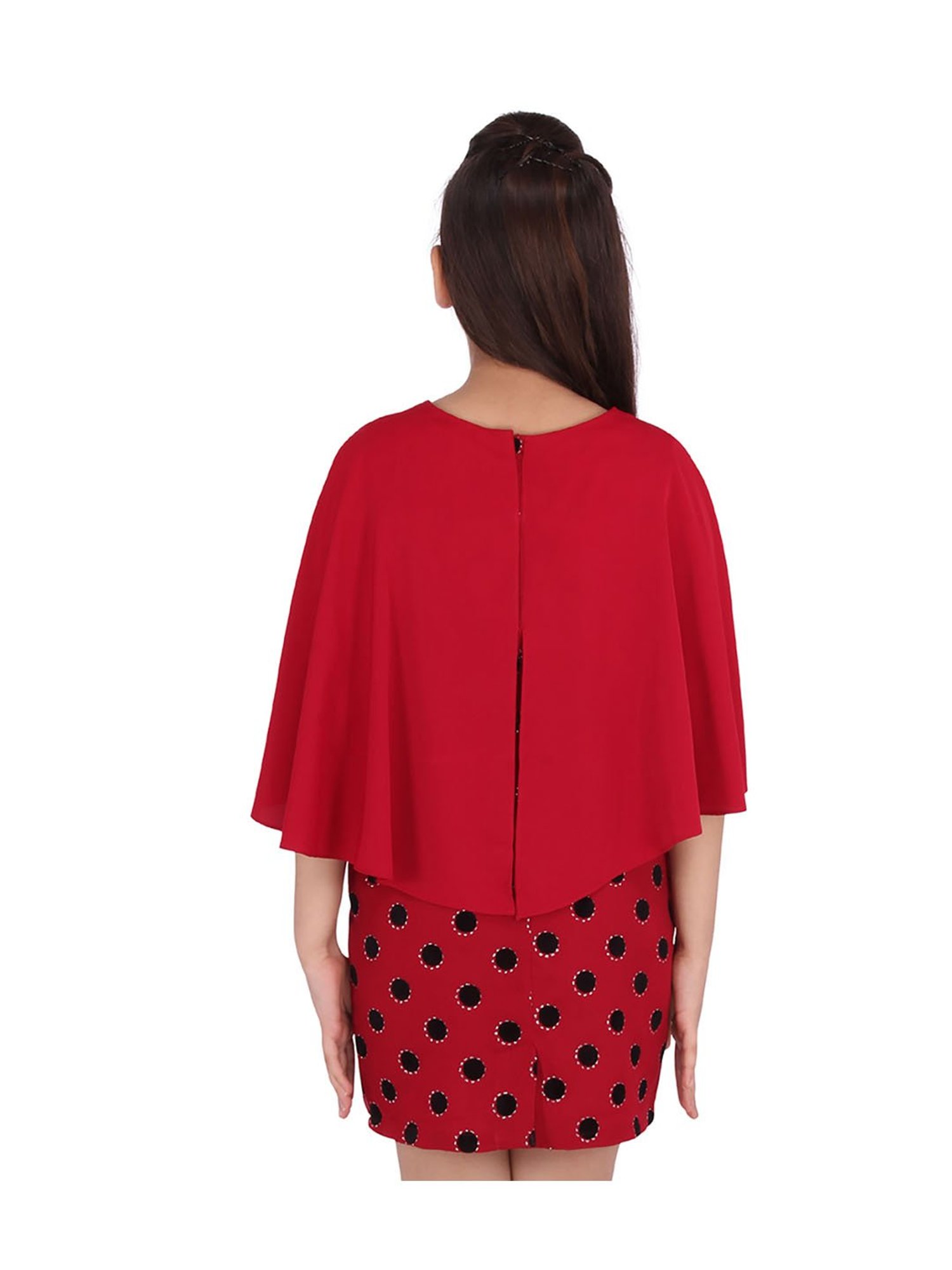 Cutecumber Kids Red Printed Dress