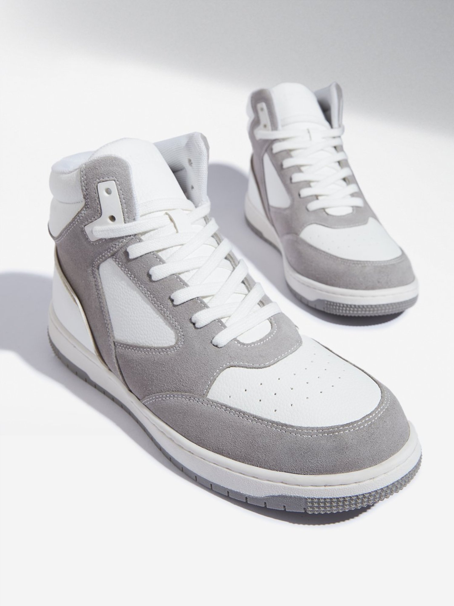 SOLEPLAY by Westside White & Grey Perforated Boots